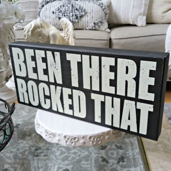 Boutique Accents Large Farmhouse Wood Wall Quote Rocked That Poshmark